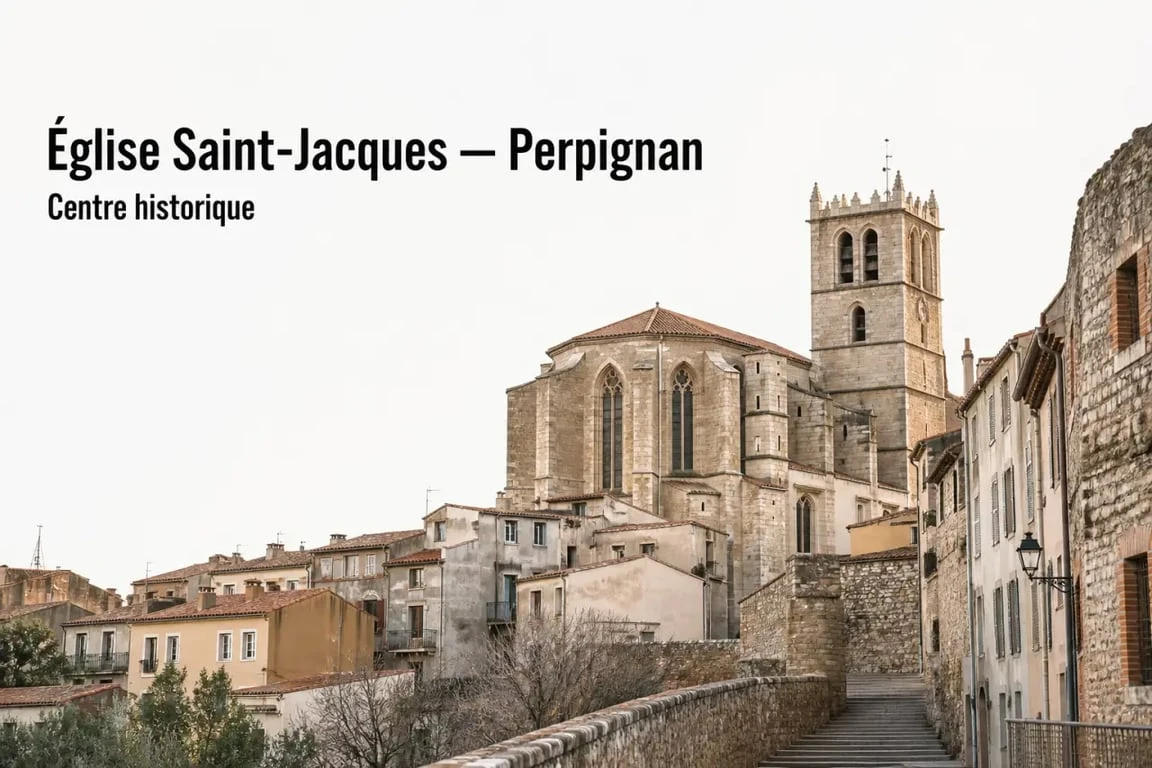 st jacques perpignan, église Saint-Jacques et cœur historique du quartier