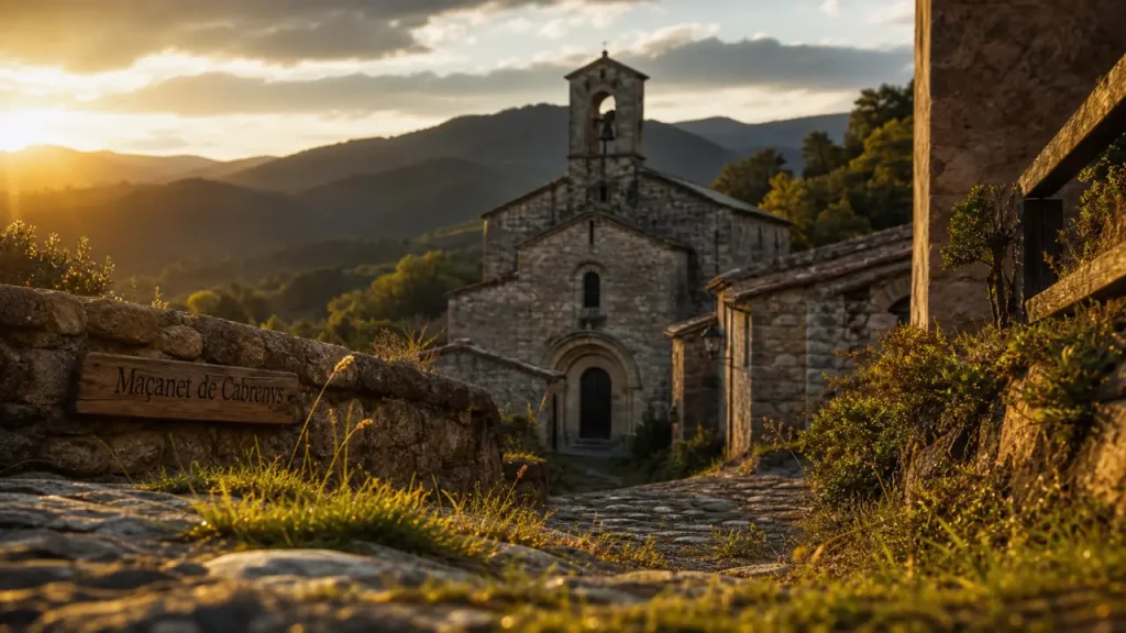Maçanet de cabrenys, ruelle médiévale vers l’église Saint-Martin