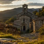 Maçanet de cabrenys, ruelle médiévale vers l’église Saint-Martin