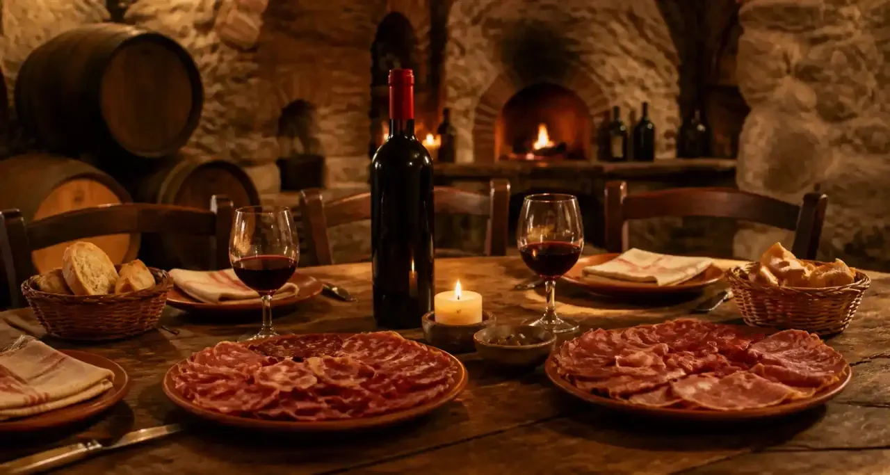 Table catalane dans une bodega à Perpignan