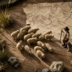 Transhumance pyrénées 2025 : troupeau de brebis et berger