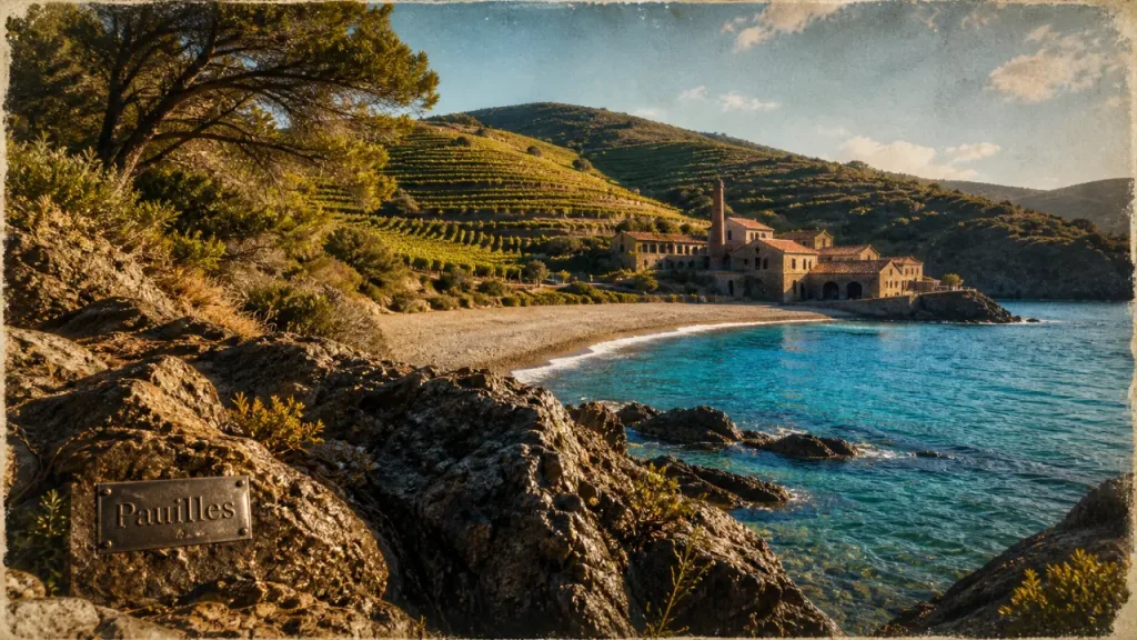 Crique de paulilles : plage de galets et sentier côtier