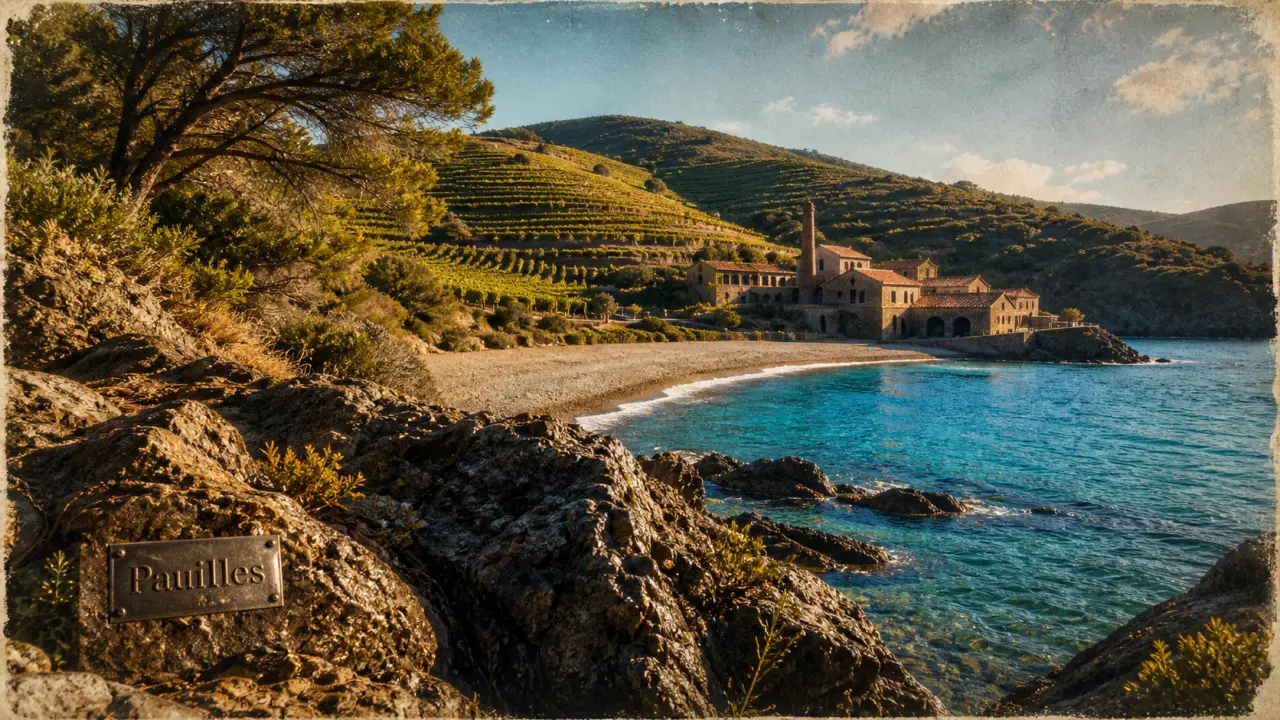 Crique de paulilles : plage de galets et sentier côtier
