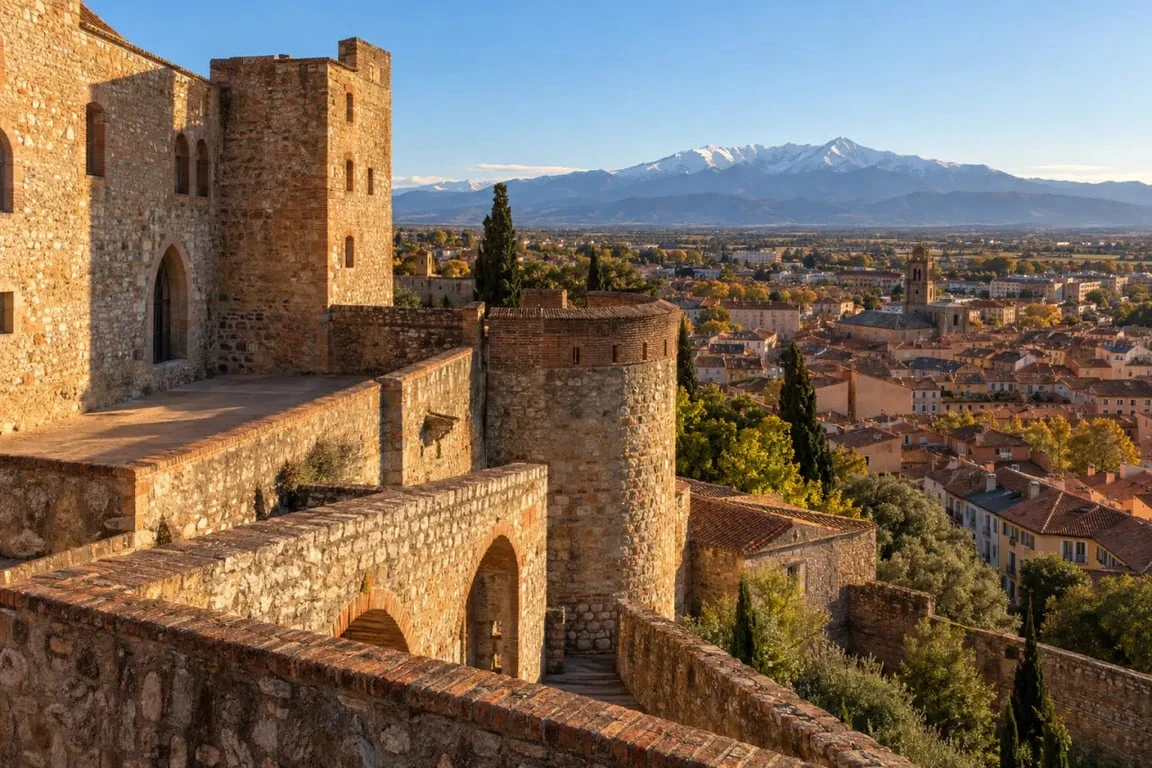 Perpignan à voir : panorama depuis le Palais des Rois de Majorque