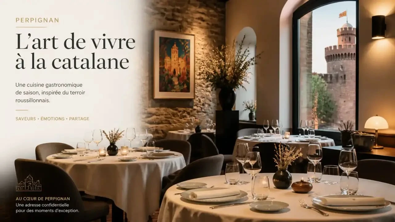 Salle de restaurant chic à Perpignan pour un dîner raffiné