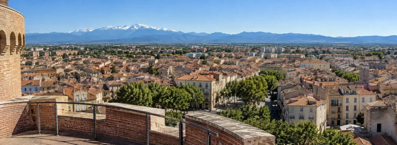 Visiter le Castillet de Perpignan : vue panoramique depuis la terrasse