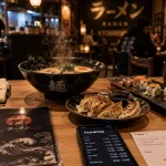 Meilleur restaurant japonais Perpignan : ramen fumant et sushis