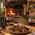 Restaurant insolite perpignan : feu de bois et grillades fumées sur terrasse