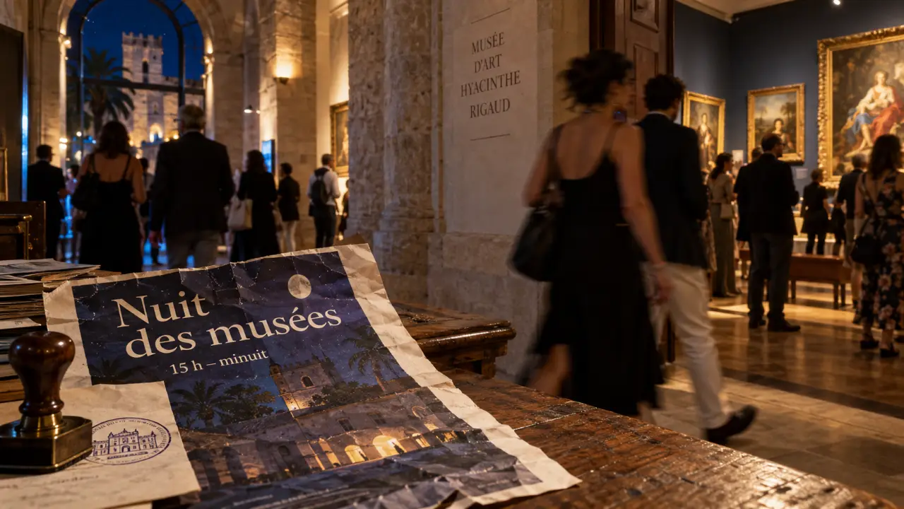 Nuit des musées Perpignan : affiche et planning de visites au musée Hyacinthe Rigaud