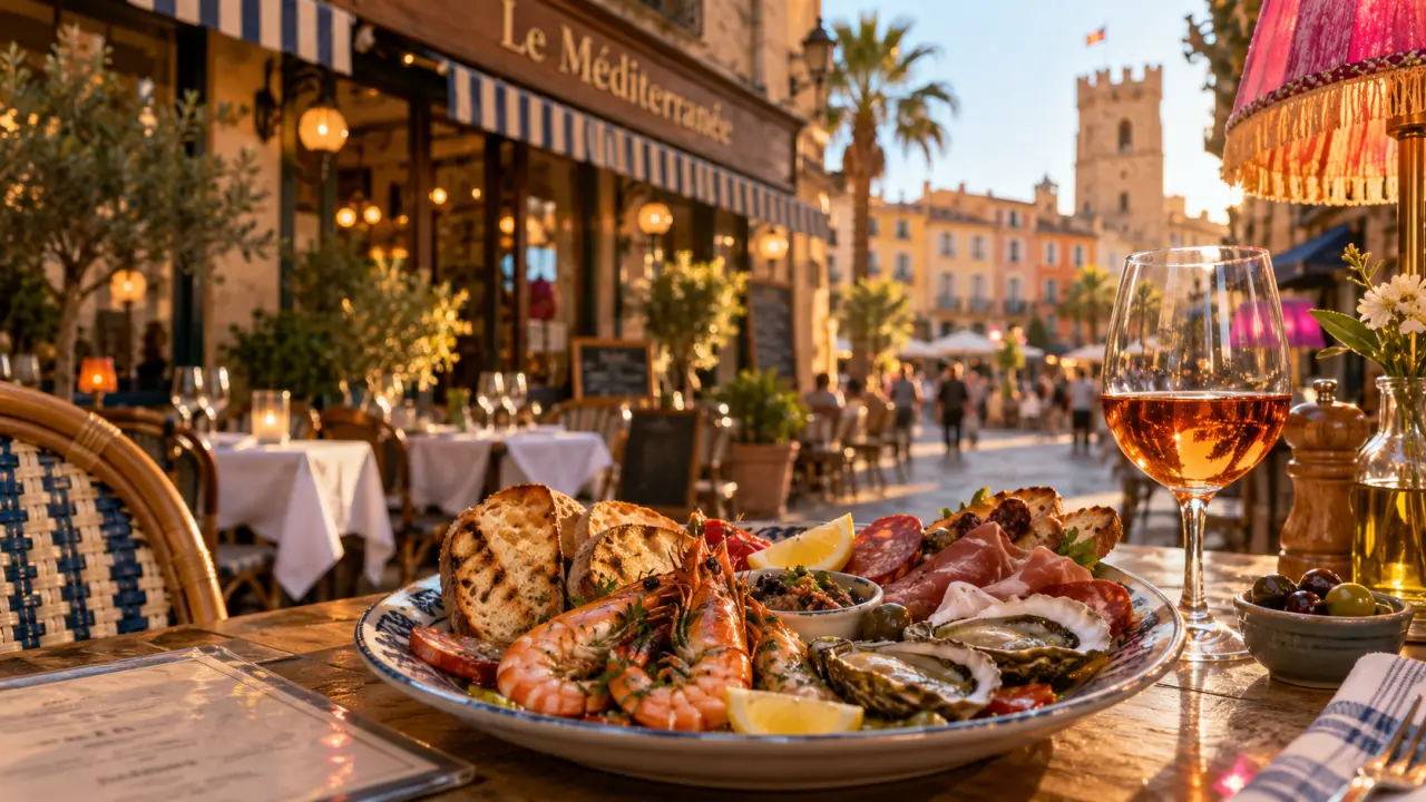 Restaurant le Méditerranée Perpignan : terrasse, tapas et vin